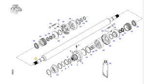 ось H411300080010 для трактора колесного Fendt 414 Vario