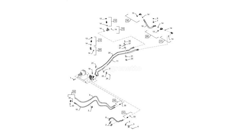 шланг 84280798 для трактора колесного New Holland T6090 T6070